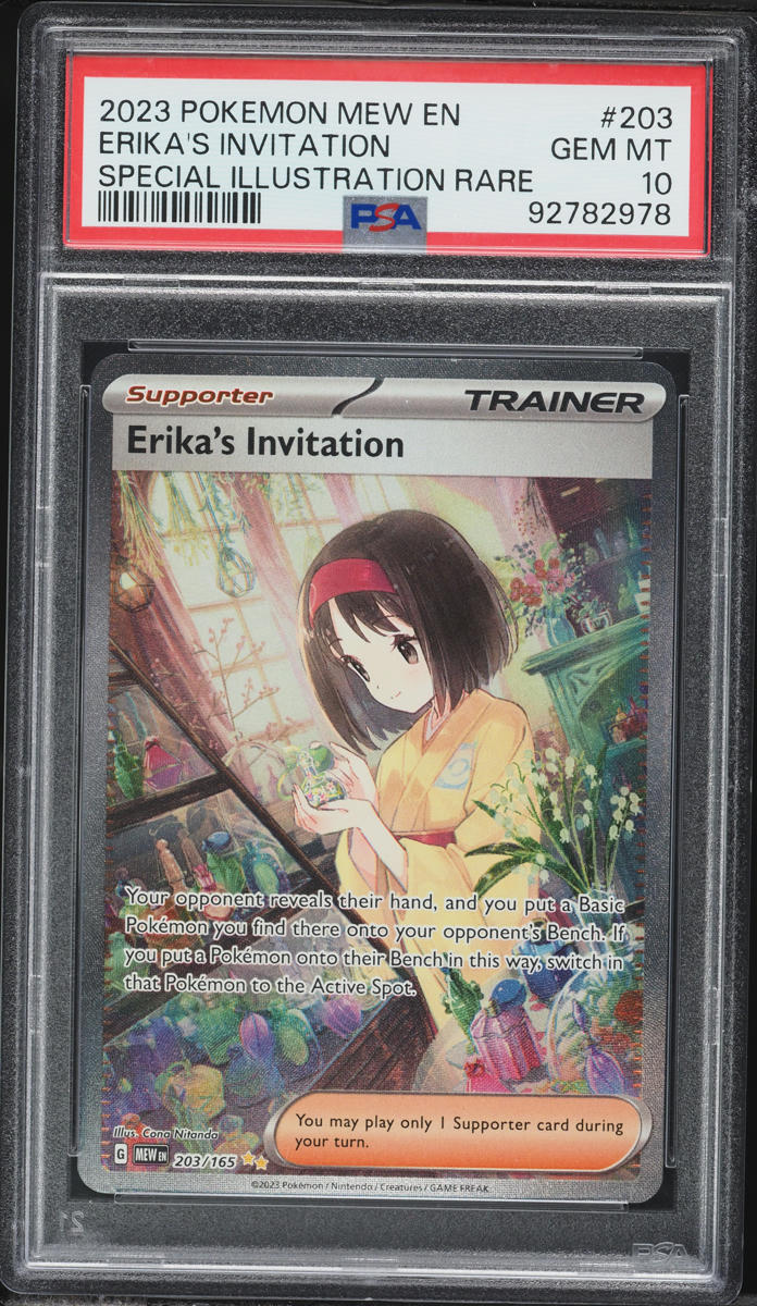2023 Pokemon Scarlet & Violet 151 SIR Erika's Invitation #203 PSA 10 GEM MINT