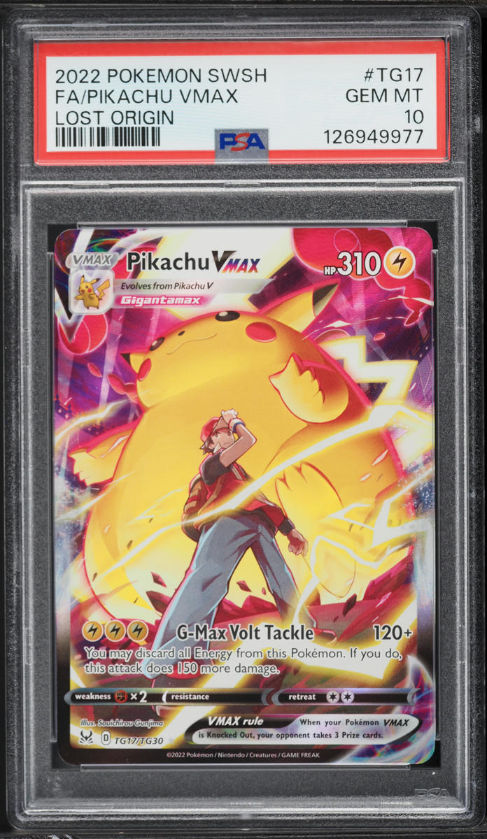 2022 Pokemon Sword & Shield Lost Origin TG Pikachu VMAX #TG17 PSA 10 GEM MINT