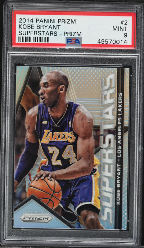 2014 Panini Prizm Superstars Silver Kobe Bryant #2 PSA 9 MINT on
