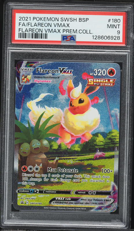 flareon vmax pokemon card value eBay Auction Item 315337526492 TCG Cards 2021 Swsh Black Star Promo This attack does 100 damage for each Energy card you discarded in this way Flareon VMAX - 018/203 -