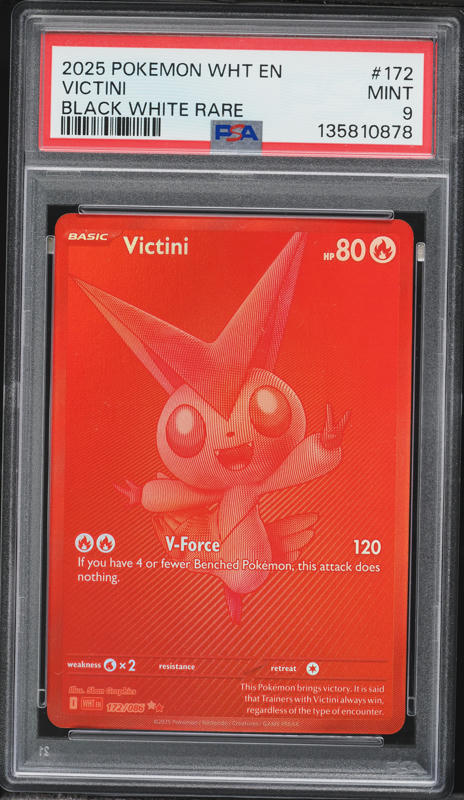 2025 Pokemon Scarlet & Violet White Flare BWR Victini #172 PSA 9 MINT