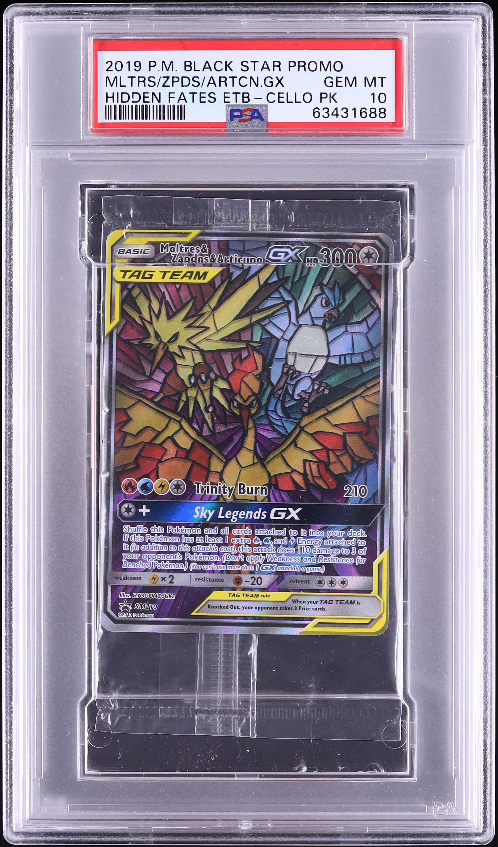 2019 Pokemon SM Promo Hidden Fates ETB Cello Pack Moltres Zapdos