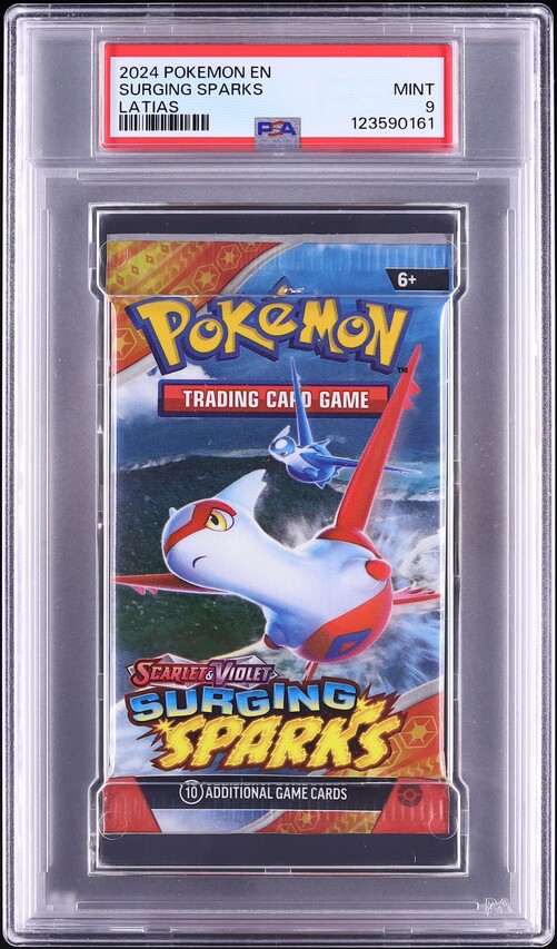 2024 Pokemon Scarlet & Violet Surging Sparks Booster Pack Latias Art PSA 9 MINT