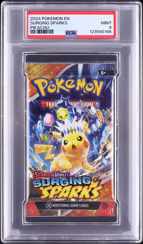 2024 Pokemon Scarlet & Violet Surging Sparks Booster Pack Pikachu Art PSA 9  MINT on Fanatics Collect
