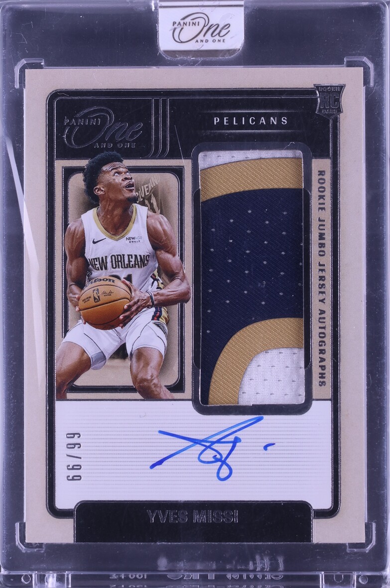 2024 Panini One And One Jumbo Jersey Yves Missi ROOKIE PATCH AUTO /99 #RJJ-MIS CGC AUTH