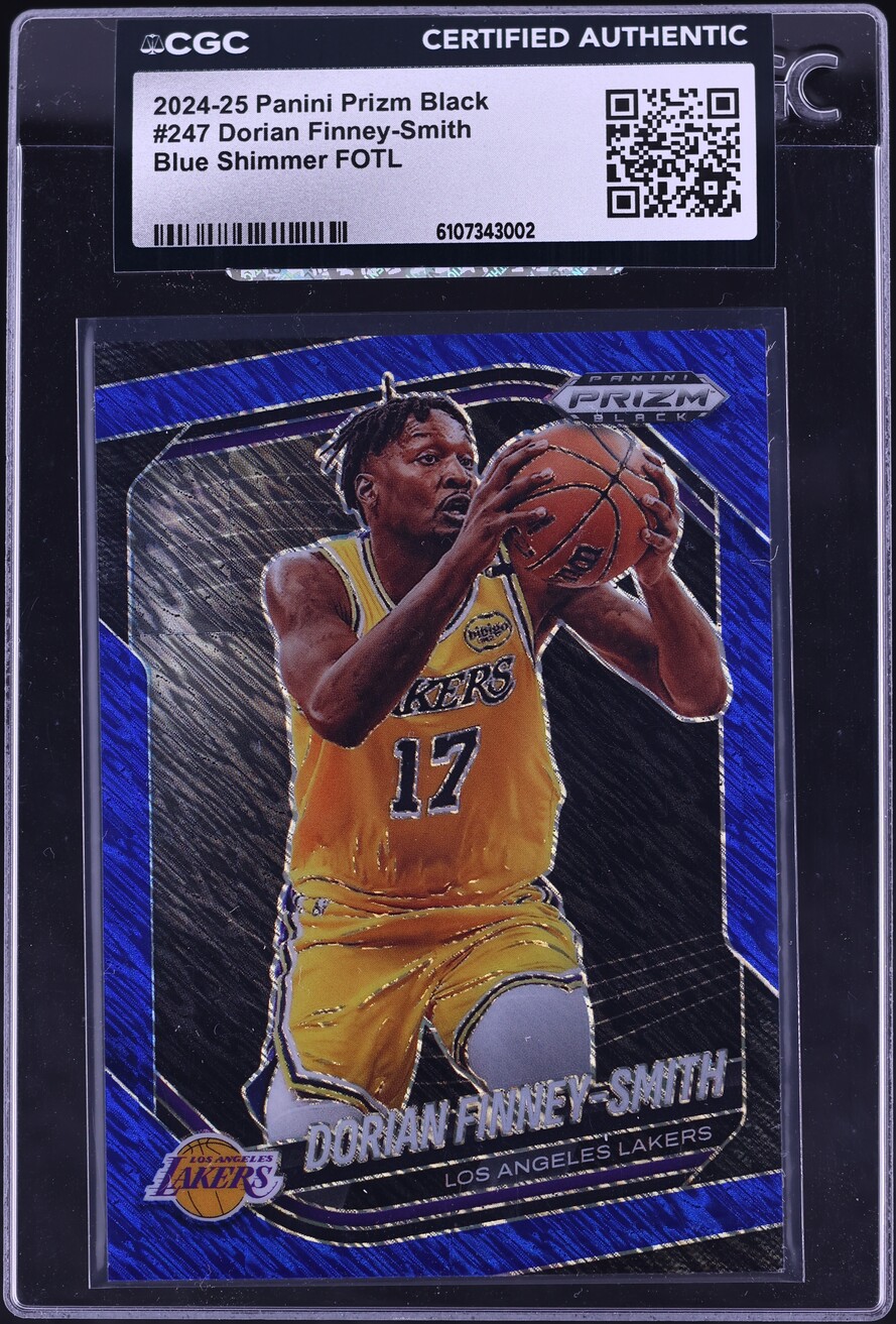 2024 Panini Prizm Black Basketball Blue Shimmer FOTL Dorian Finney-Smith #247 CGC AUTH