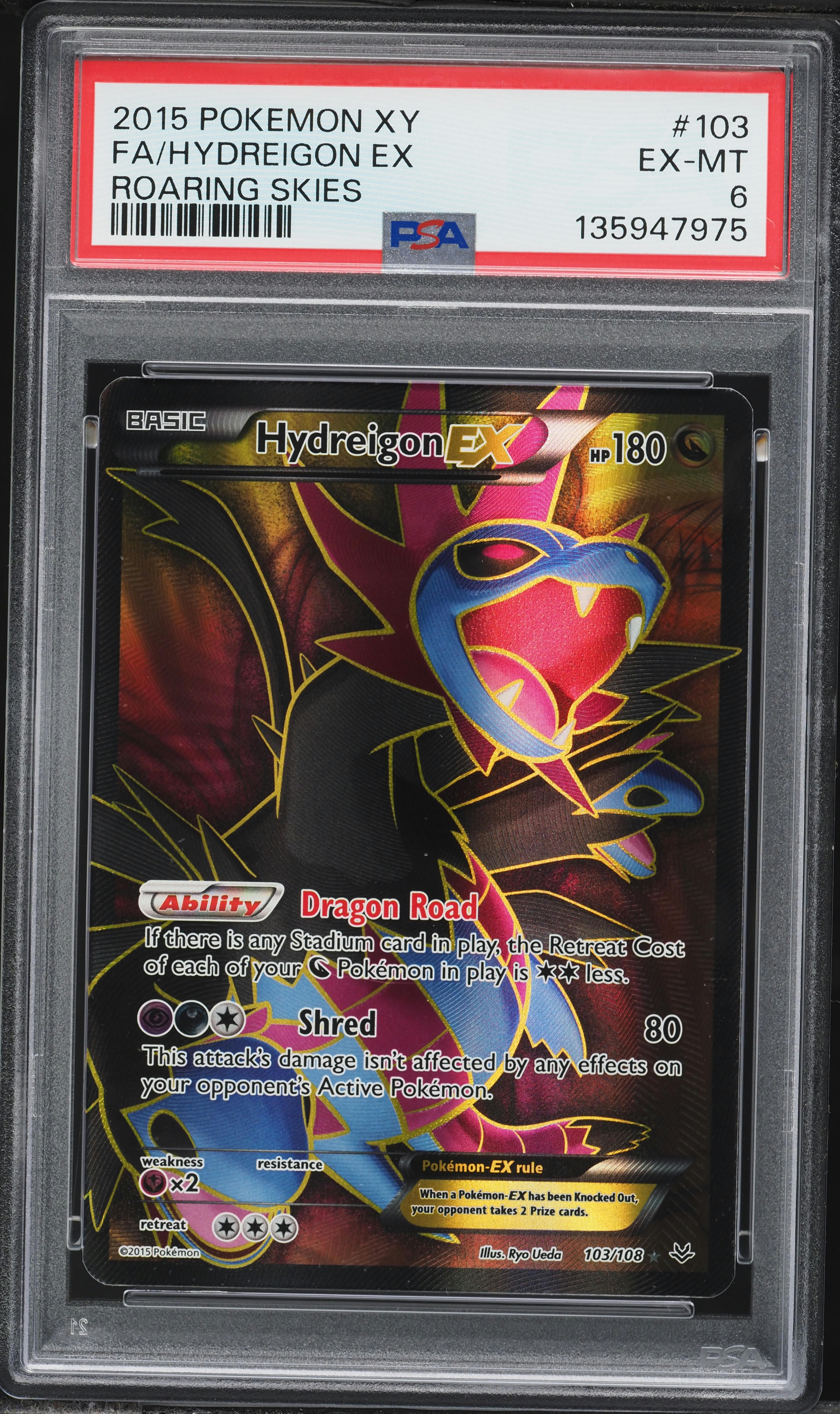 hydreigon ex pokemon card value 62/108 Ultra Rare Near Mint or blemish Pokemon - Hydreigon ex 223/191