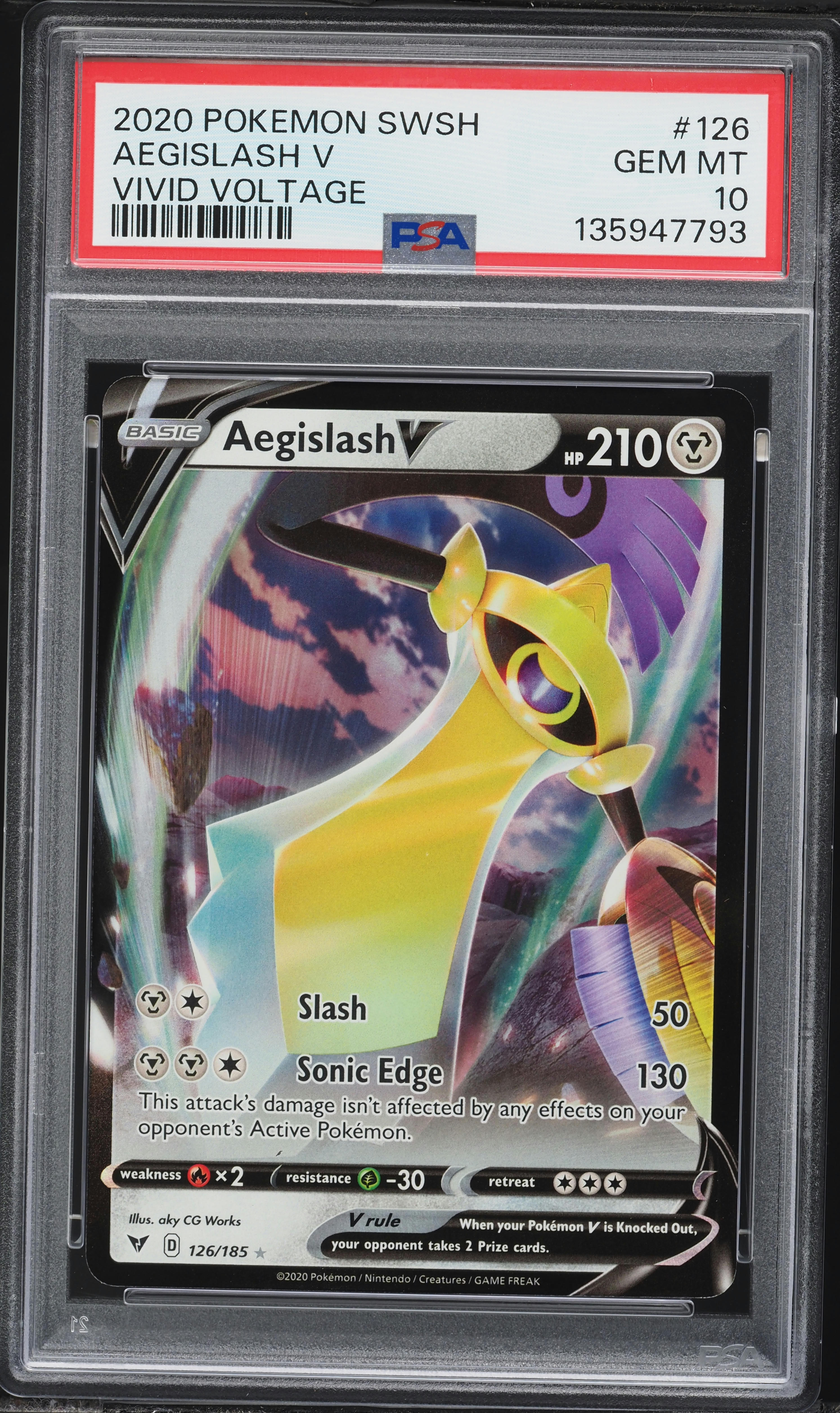 aegislash v pokemon card Aegislash V - SWSH04: Vivid Voltage [ULTRA RARE]
