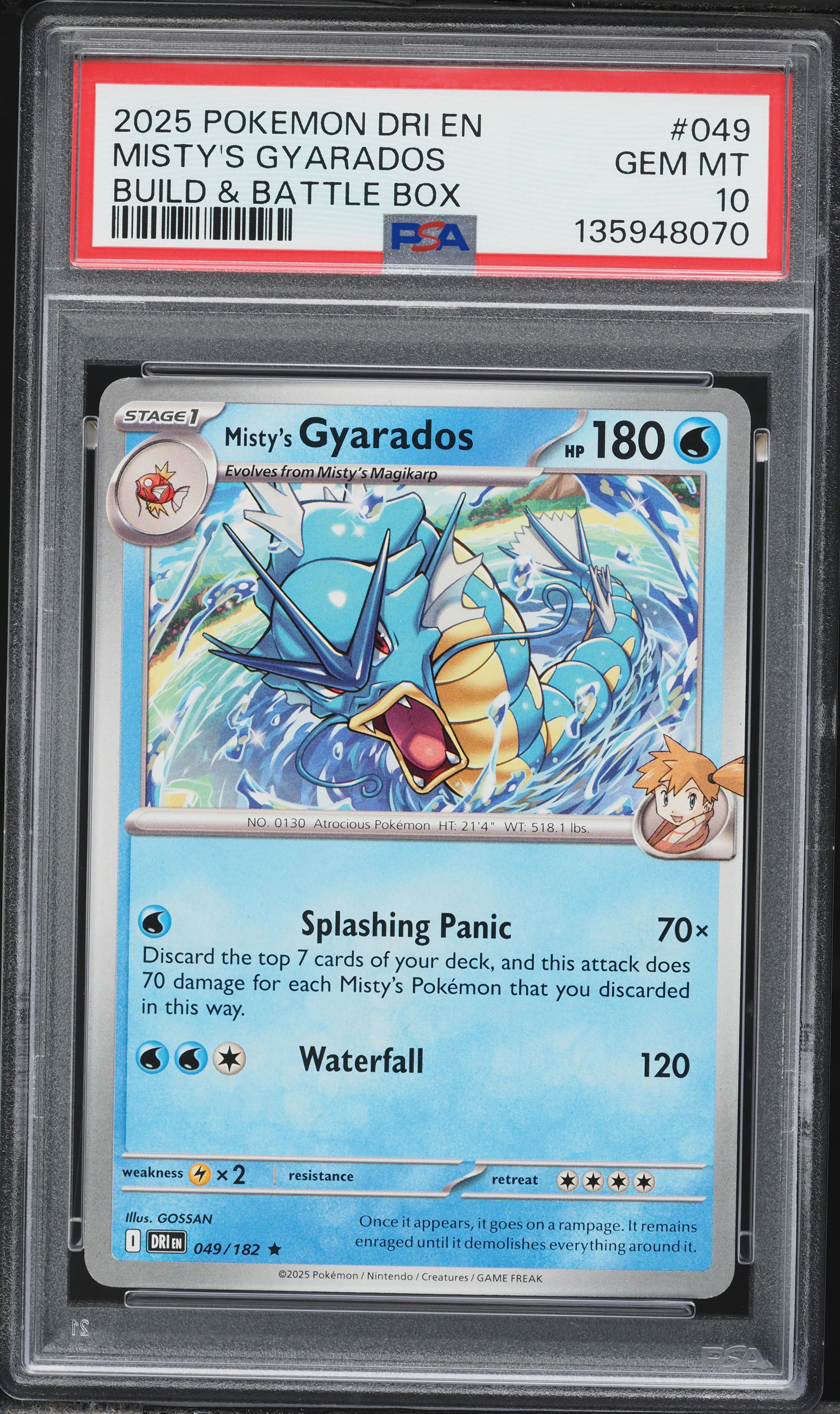 2025 Pokemon Destined Rivals Build & Battle Box Misty's Gyarados #049 PSA 10 GEM MINT on Fanatics Collect 2025 Pokemon Destined Rivals Build & Battle Box Misty's Gyarados #049 PSA 10 GEM MINT on Fanatics Collect