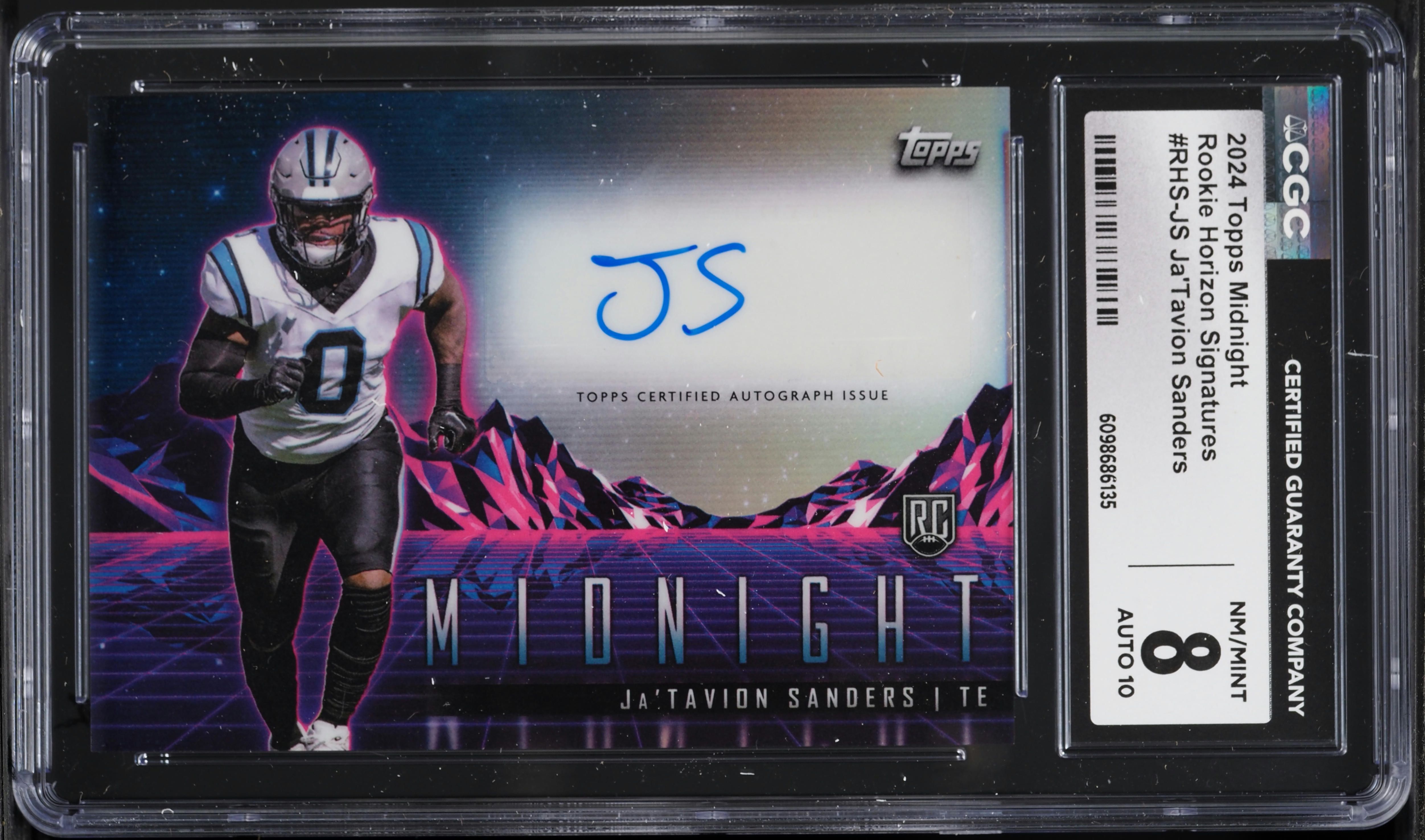 2024 Topps Midnight Horizon Ja'Tavion Sanders ROOKIE AUTO #RHS-JS