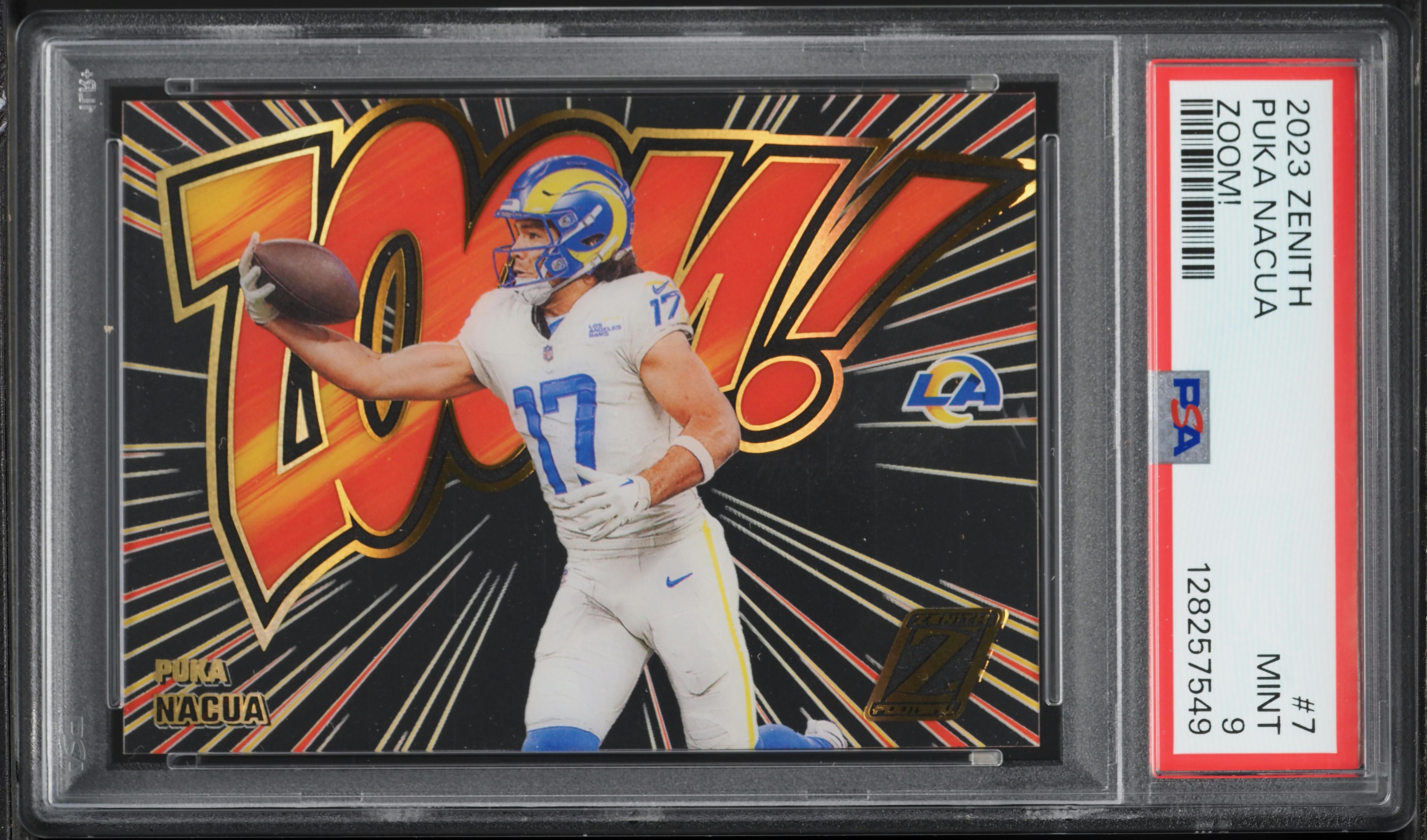 2023 Panini Zenith Zoom! Puka Nacua ROOKIE #7 PSA 9 MINT on