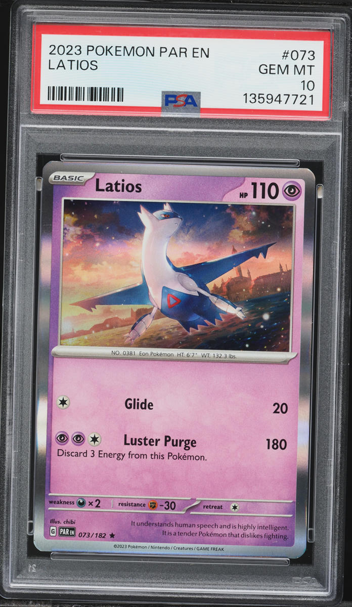 2023 Pokemon Scarlet & Violet Paradox Rift Holo Latios #73 PSA 10 GEM MINT