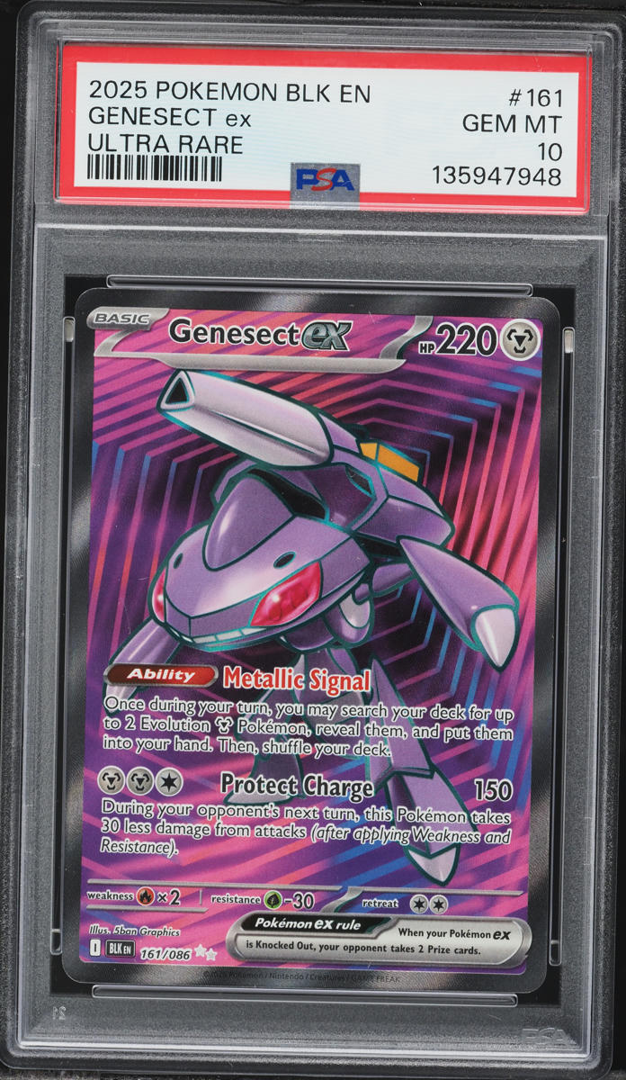 2025 Pokemon Scarlet & Violet Black Bolt Full Art Genesect Ex #161 PSA 10  GEM MINT on Fanatics Collect
