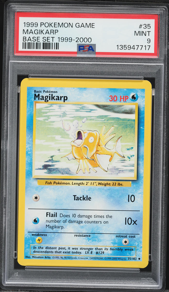 1999 Pokemon Base Set Magikarp #35 PSA 9 MINT