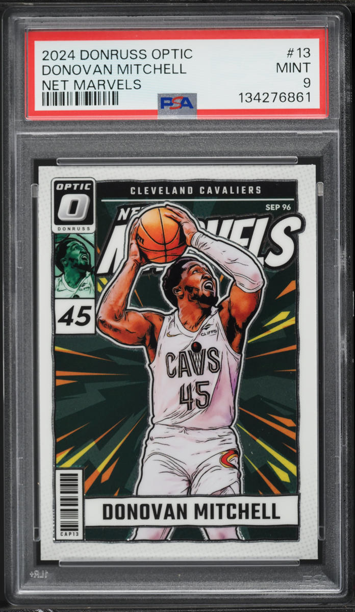 2024 Donruss Optic Net Marvels Donovan Mitchell #13 PSA 9 MINT on