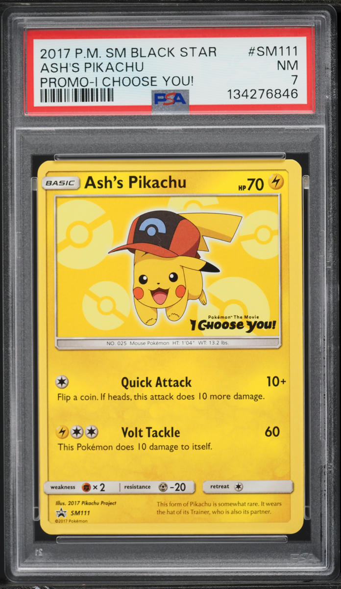 pikachu i choose you pokemon card 2017 Ash's SM114 Black Star Promo 