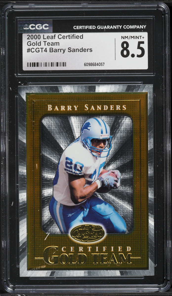 2000 Leaf Certified Gold Team Barry Sanders #CGT4 CGC 8.5 NM-MT+