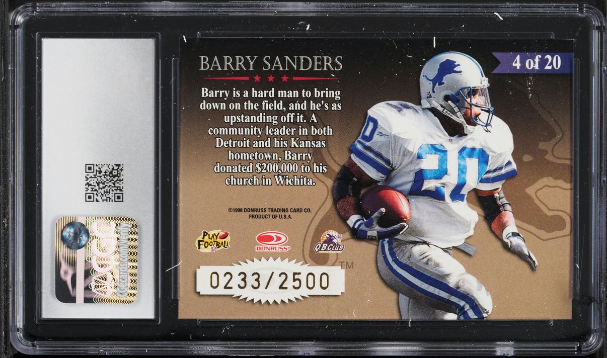 1998 Leaf Rookies & Stars Great American Heroes Barry Sanders