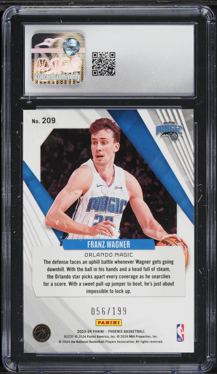 2023 Panini Phoenix Red Franz Wagner /199 #209 CGC 10 GEM MINT on