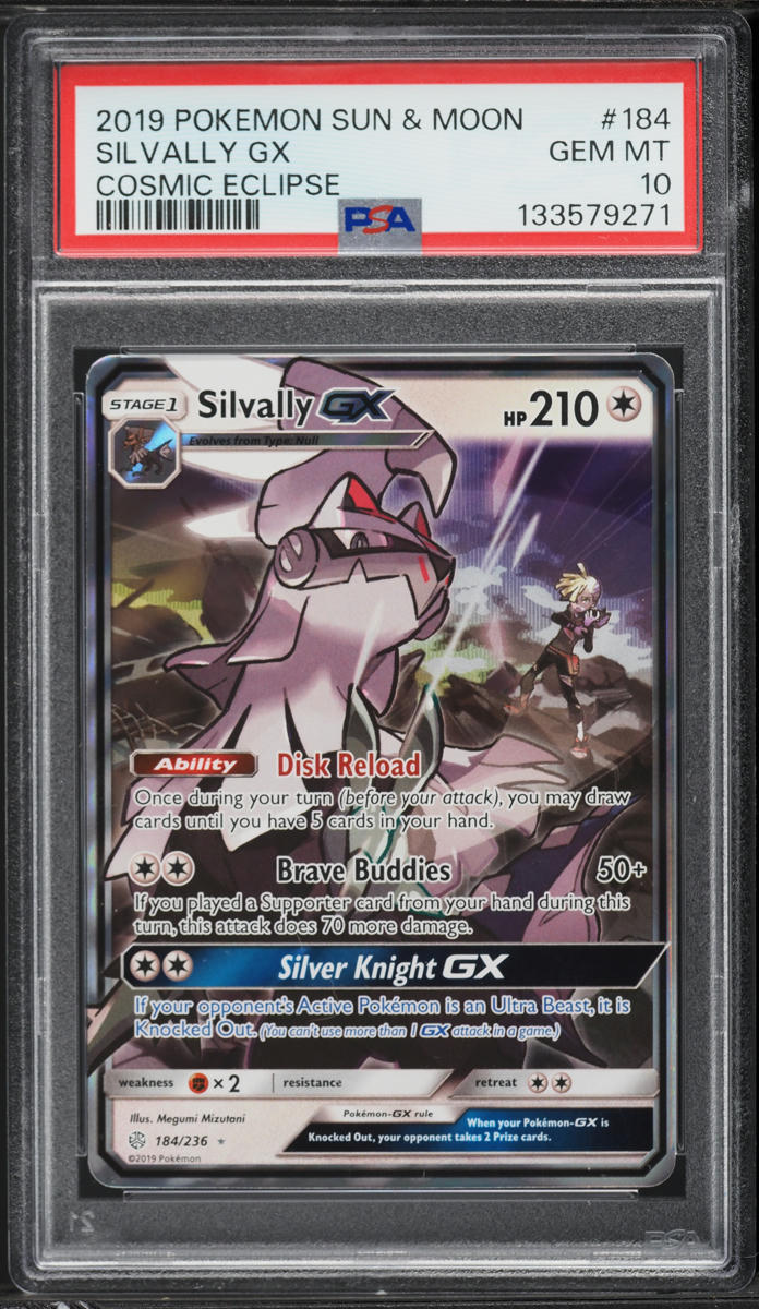 2019 Pokemon Sun & Moon Cosmic Eclipse Full Art Silvally GX #184