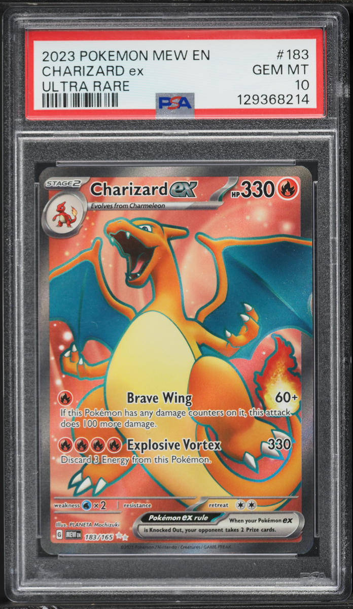 2023 Pokemon Scarlet & Violet 151 Full Art Charizard EX #183 PSA 10 GEM MINT