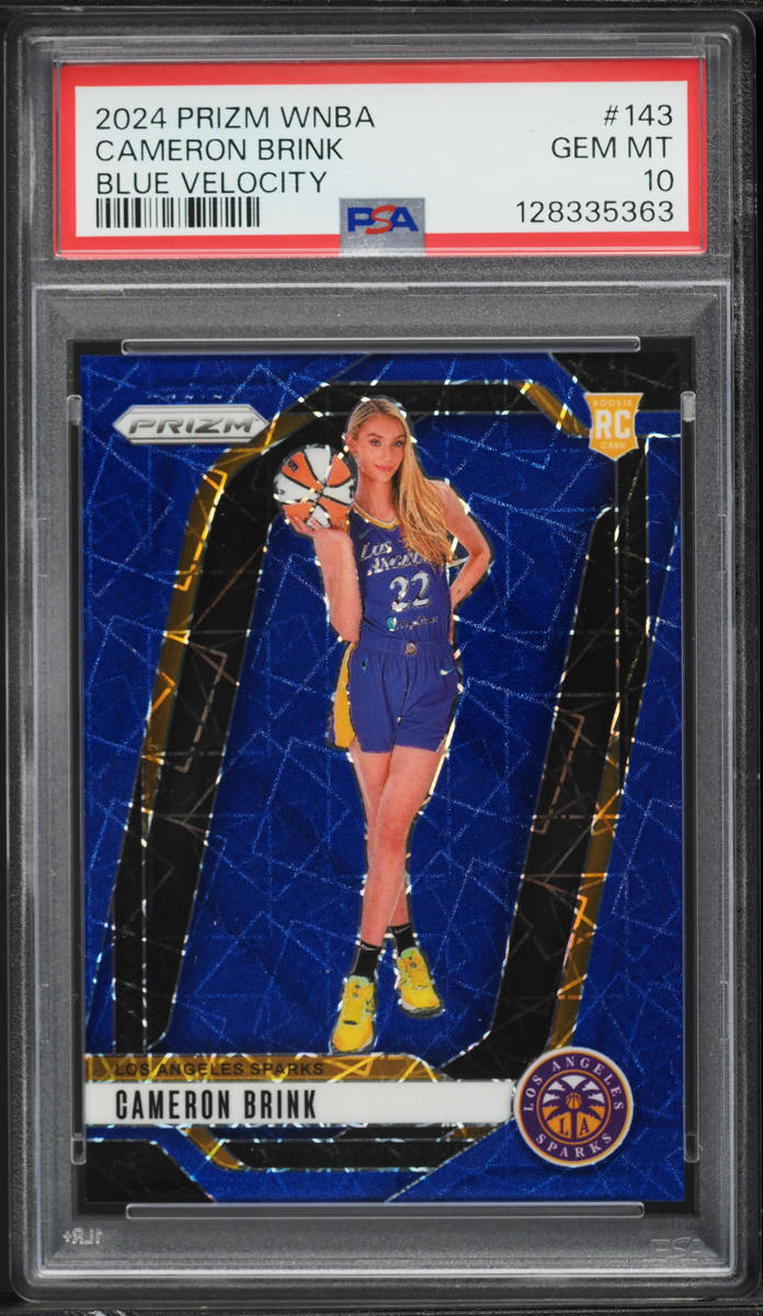 2024 Panini Prizm WNBA Blue Velocity Cameron Brink ROOKIE #143 PSA 10 GEM MINT