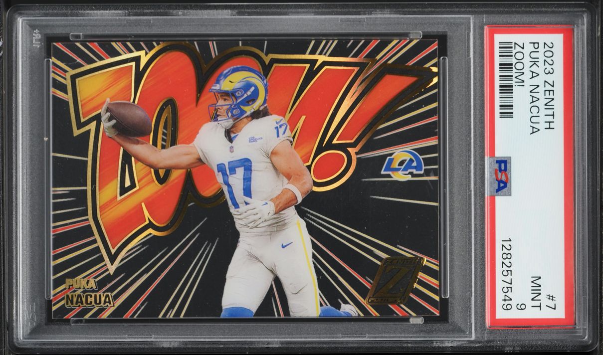2023 Panini Zenith Zoom! Puka Nacua ROOKIE #7 PSA 9 MINT on