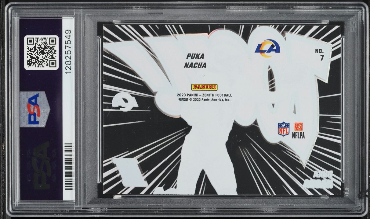 2023 Panini Zenith Zoom! Puka Nacua ROOKIE #7 PSA 9 MINT on