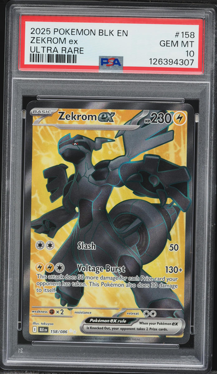 2025 Pokemon Scarlet & Violet Black Bolt Full Art Zekrom ex #158