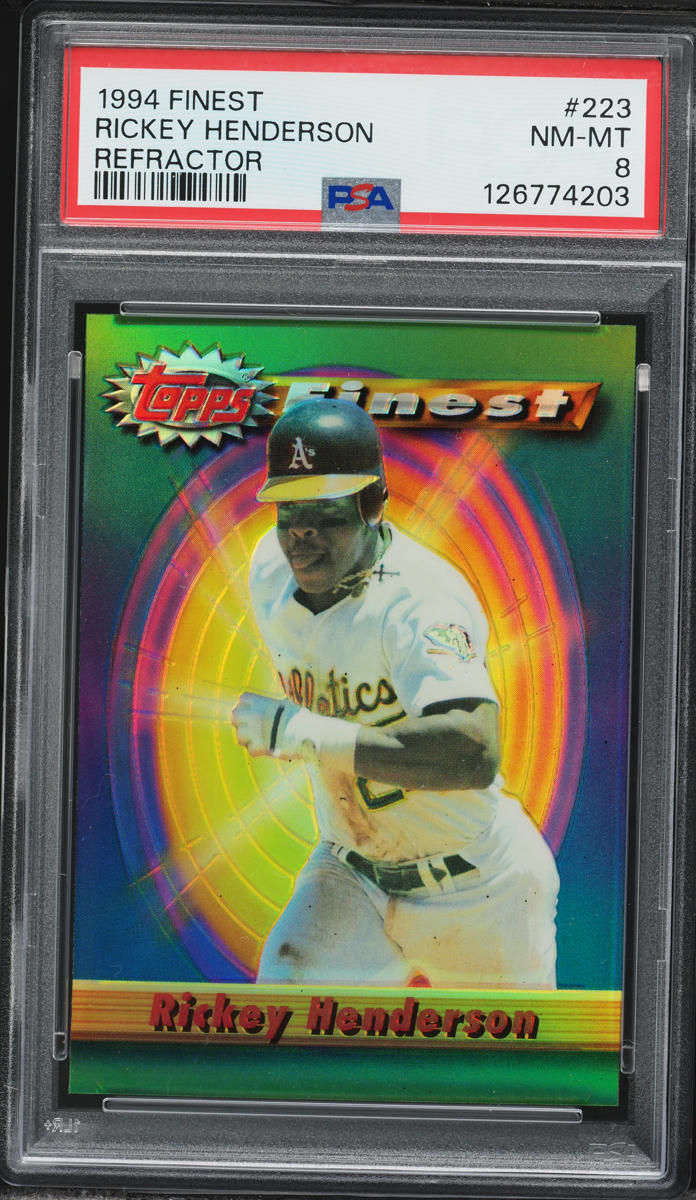 1994 Finest Refractor Rickey Henderson #223 PSA 8 NM-MT