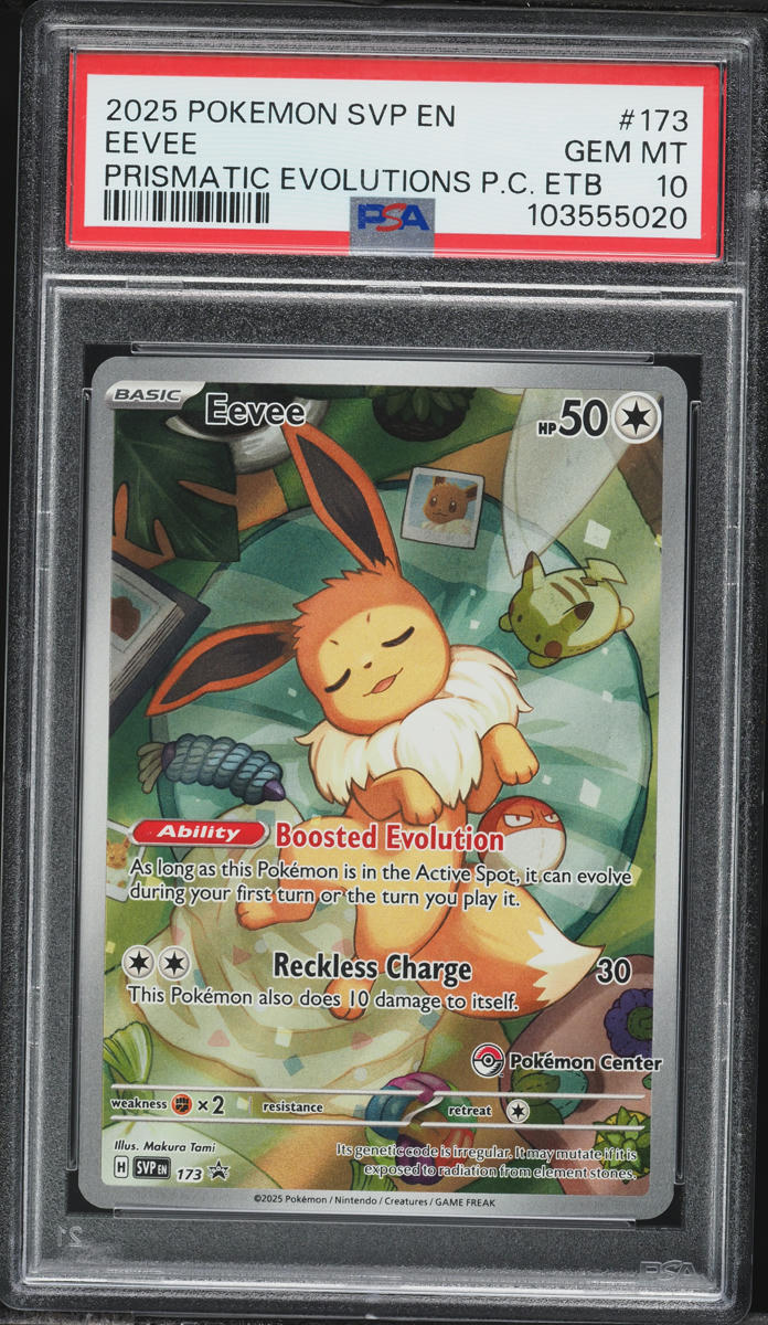 2025 Pokemon Scarlet & Violet Promo Prismatic Evolutions ETB Full Art Eevee #173 PSA 10 GEM