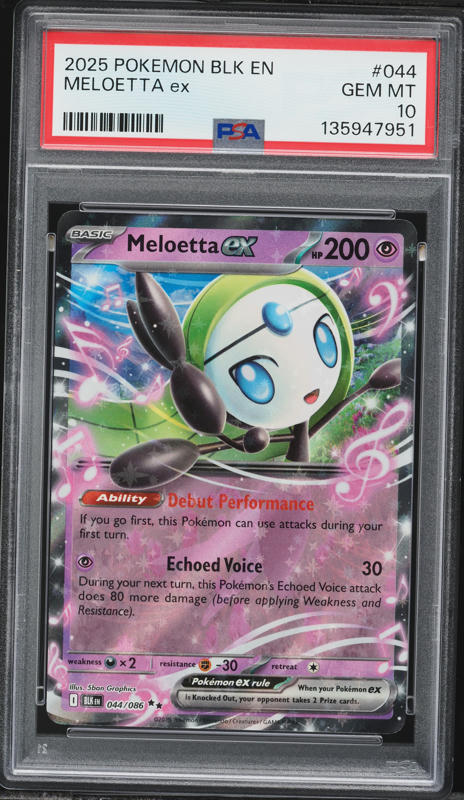 2025 Pokemon Japanese SV Black Bolt SAR Meloetta ex #170 CGC 10