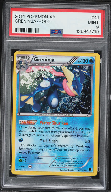 2014 Pokemon XY Holo Greninja #41 PSA 9 MINT on Fanatics Collect