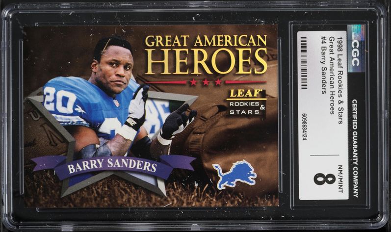 1998 Leaf Rookies & Stars Great American Heroes Barry Sanders