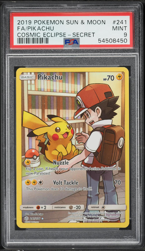 2019 Pokemon Japanese SM Dream League Full Art Pikachu #54 PSA 10