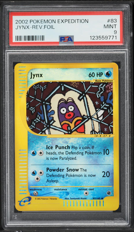 2002 Pokemon Expedition Reverse Holo Jynx #83 PSA 9 MINT on