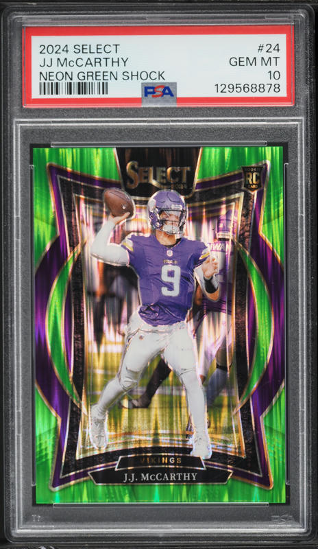 2024 Select Concourse Neon Green Shock JJ McCarthy ROOKIE /599 #24