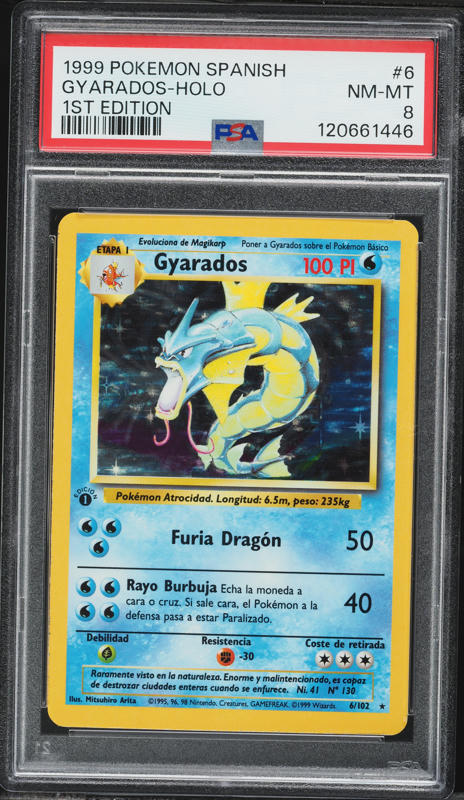 1996 Pokemon Japanese Base Set Holo Gyarados #130 PSA 9 MINT on