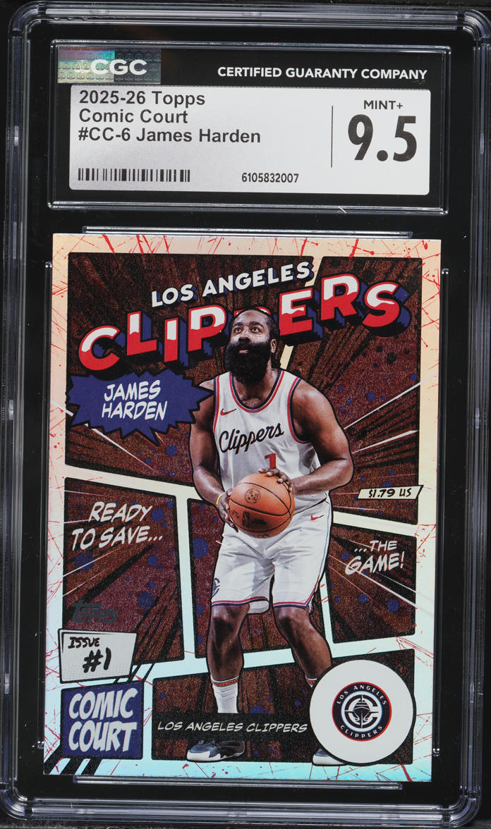 2025 Topps Comic Court James Harden #CC-6 CGC 9.5 MINT+ on