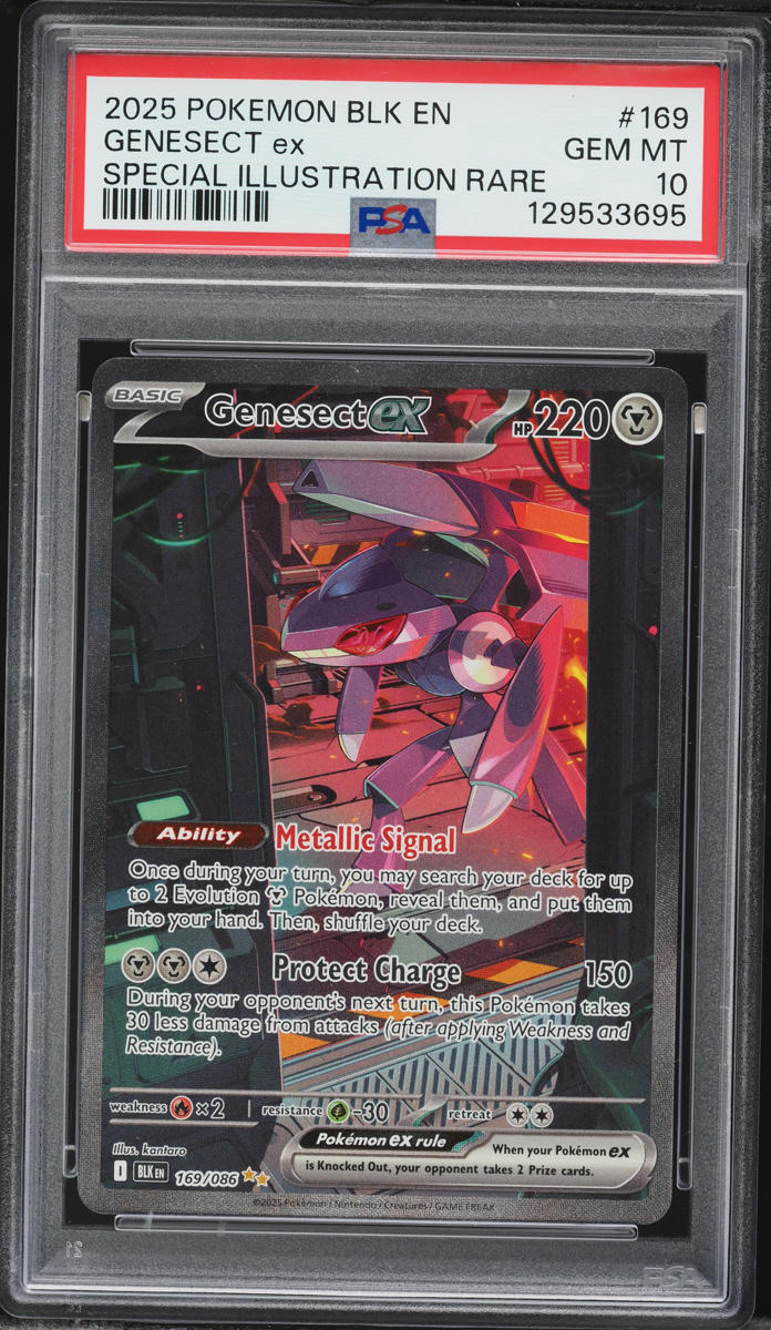 2025 Pokemon Scarlet & Violet Black Bolt SIR Genesect ex #169 PSA 10 GEM MINT
