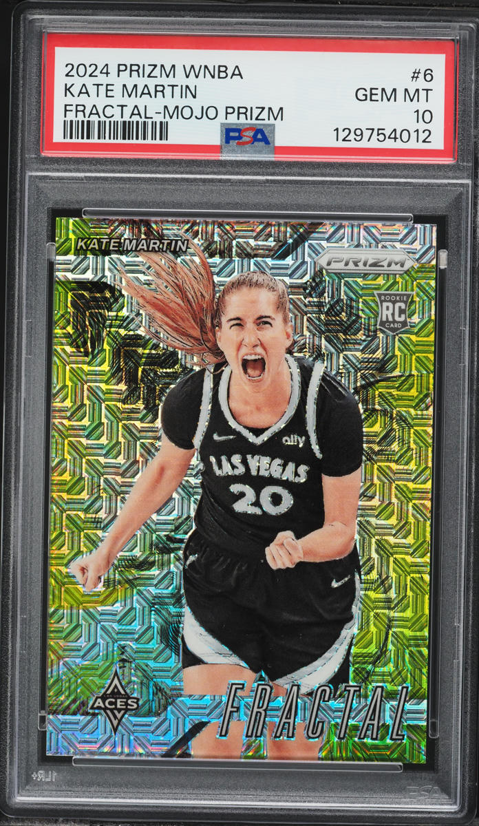 2024 Panini Prizm WNBA Fractal Mojo Kate Martin ROOKIE /25 #6 PSA 10 GEM MINT