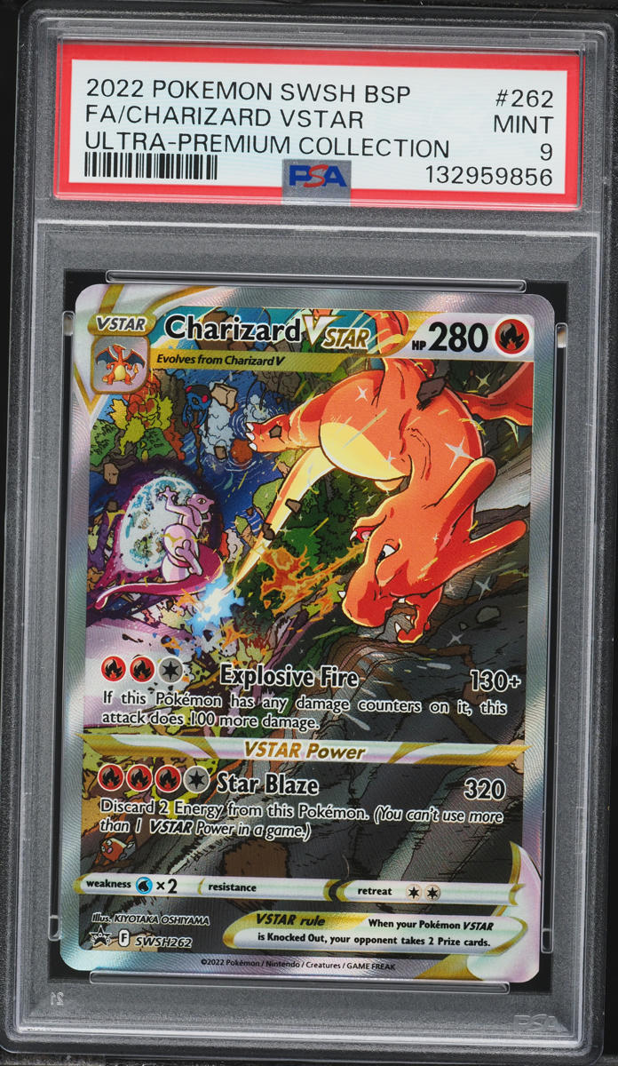 2022 Pokemon Sword & Shield Promo Ultra Premium Full Art Charizard VSTAR #SWSH262 PSA 9 MINT