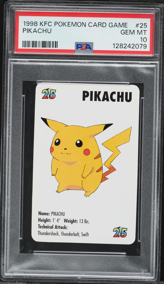 1998 Pokemon KFC Card Game Pikachu #25 PSA 10 GEM MINT