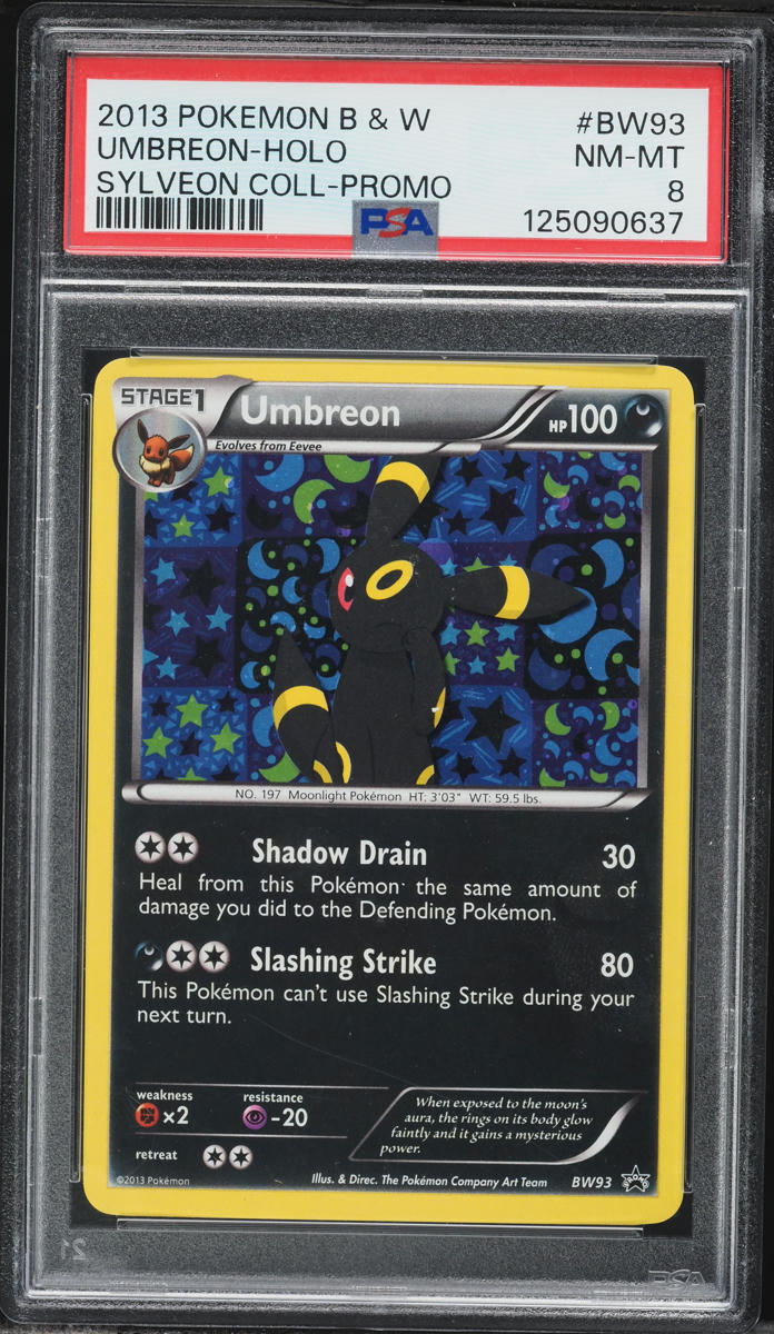 2013 Pokemon Black & White Promo Sylveon Collection Holo Umbreon #BW93 PSA 8 NM-MT