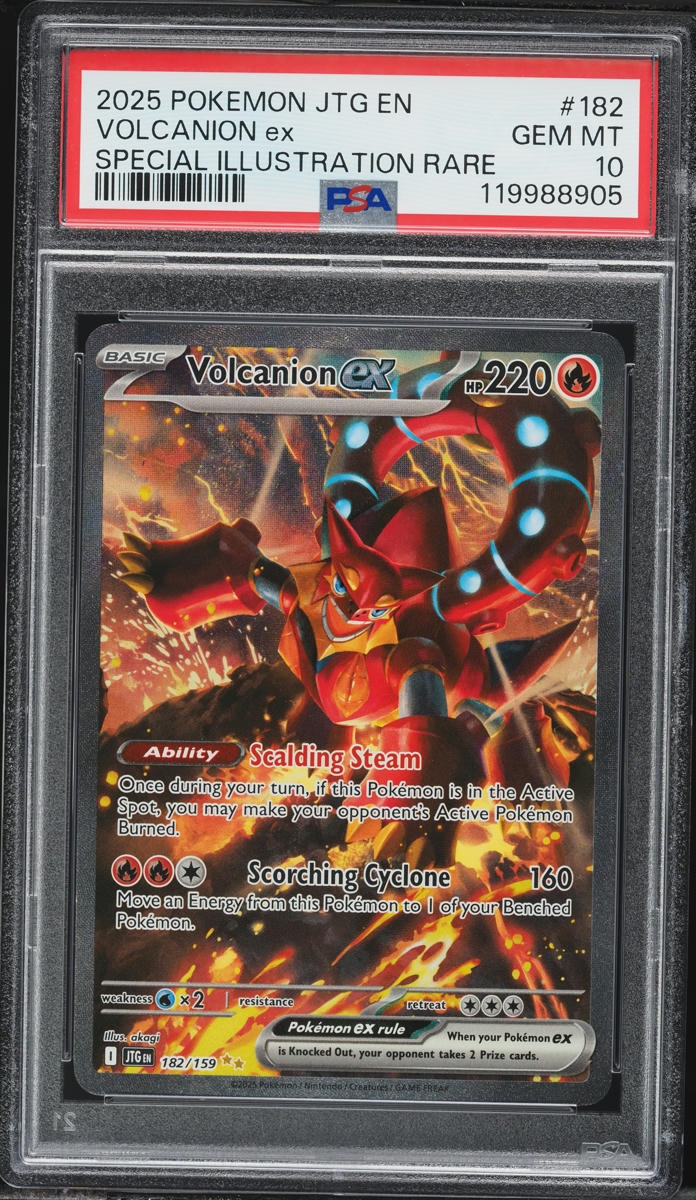 2025 Pokemon Scarlet & Violet Journey Together SIR Volcanion ex #182 PSA 10 GEM MINT