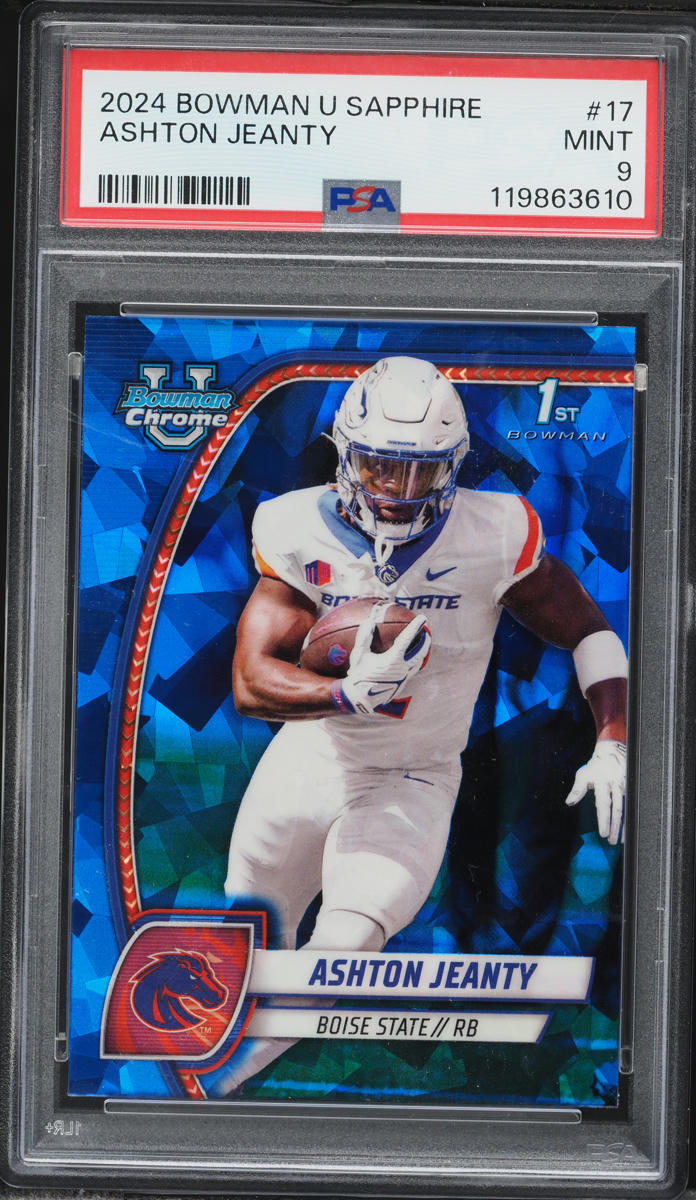 2024 Bowman University Chrome Sapphire Ashton Jeanty ROOKIE #17 PSA 9 MINT