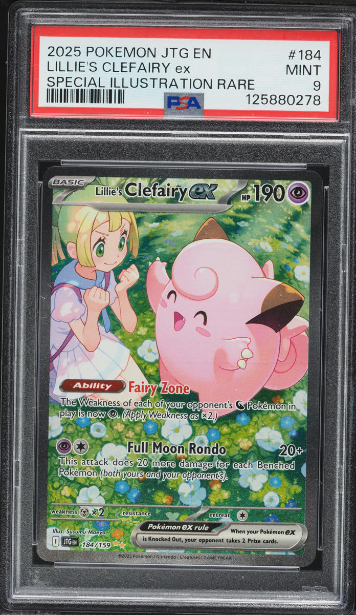 2025 Pokemon Scarlet & Violet Journey Together SIR Lillie's Clefairy ex #184 PSA 9 MINT
