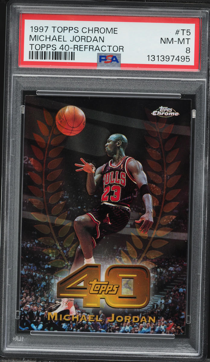 1997 Topps Chrome 40 Refractor Michael Jordan #T40-5 PSA 8 NM-MT