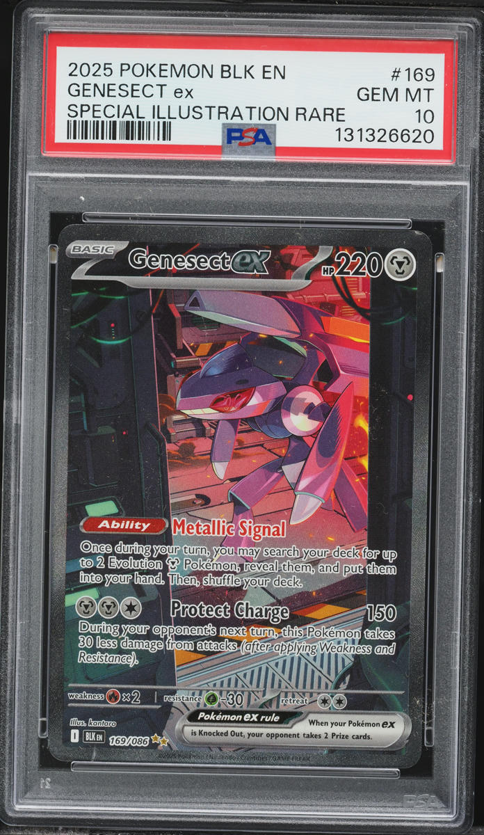 2025 Pokemon Scarlet & Violet Black Bolt SIR Genesect EX #169 PSA 10 GEM MINT