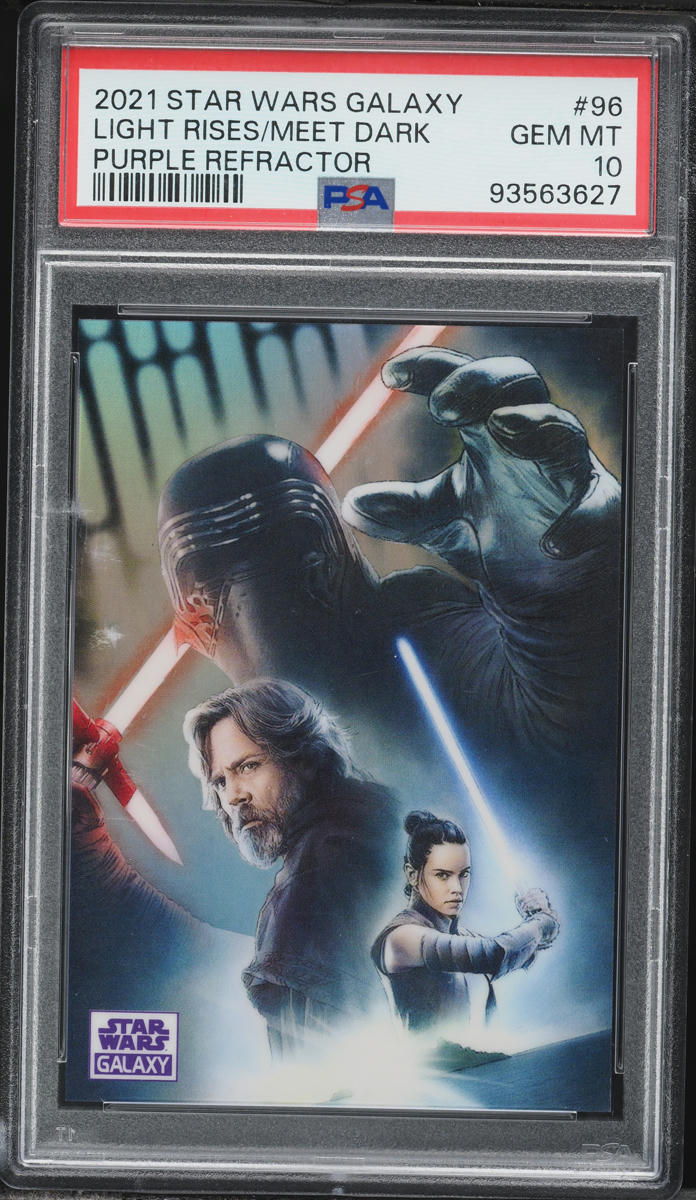 2021 Topps Chrome Star Wars Galaxy Purple Refractor Light Rises